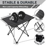 Portable Aluminum Camping Table with Carry Bag