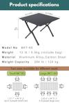 CAMPINGMOON Portable Folding Aluminum Picnic Table