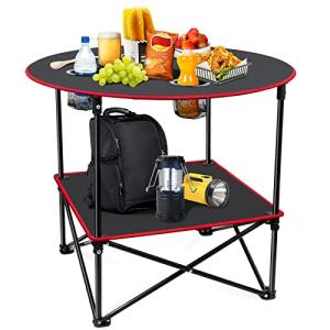 Lightweight Folding Camping Table with Cup Holders