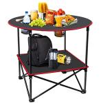 Lightweight Folding Camping Table with Cup Holders
