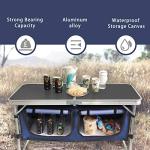 CampLand Lightweight Folding Camping Table with Organizer