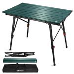 VILLEY Lightweight Folding Camping Table with Adjustable Legs