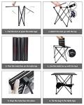 Portable Aluminum Camping Table with Carry Bag