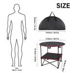 Lightweight Folding Camping Table with Cup Holders