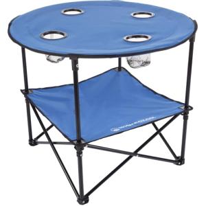 Wakeman Round Folding Camp Table with Cupholders