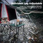 VILLEY Lightweight Folding Camping Table with Adjustable Legs