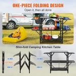 VEVOR Portable Folding Camping Kitchen Table with Shelves