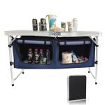 Folding Aluminum Camping Table with Adjustable Legs