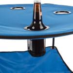 Wakeman Round Folding Camp Table with Cupholders