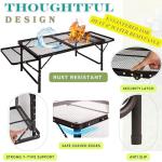 Portable Folding Table with Carry Bag and Holders