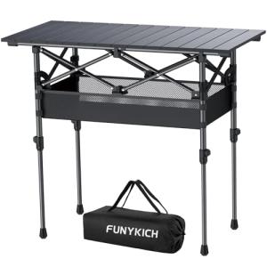 Portable Folding Camping Table with Adjustable Height