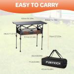 Portable Folding Camping Table with Adjustable Height