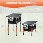 Portable Folding Camping Table with Adjustable Height