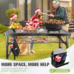 Portable Folding Grill Table for Camping BBQ
