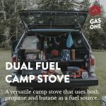 Gas One Dual Fuel Portable Camping Stove 15,000 BTU