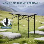 LOFTEY Adjustable Folding Camp Table - Lightweight & Portable