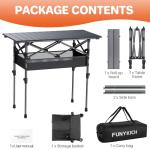 Portable Folding Camping Table with Adjustable Height