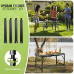 Portable Folding Grill Table for Camping BBQ