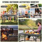 Portable Folding Grill Table for Camping and Outdoors