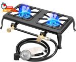 Vivicreate Portable Double Burner Propane Gas Stove