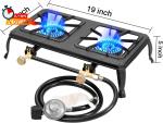 Vivicreate Portable Double Burner Propane Gas Stove