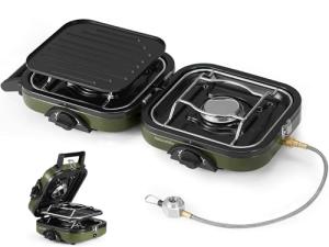Naturehike Portable 2 Burner Camping Stove with Griddle