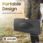 Black Portable Camping Stove with Grill Tray