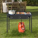 Zokop Portable Propane Outdoor Cooker with 3 Burners
