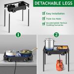 2-Burner Propane Stove for Camping Cooking