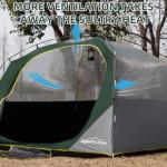 4-Person Waterproof Blackout Camping Tent with Rainfly