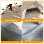 Quick Setup Automatic Camping Tent with Zipper Closure