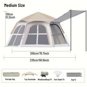 Portable Sun and Wind-Resistant Camping Tent