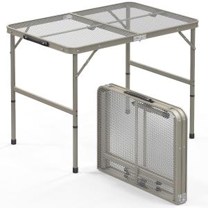 Portable Folding Grill Table with Mesh Top