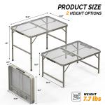 Portable Folding Grill Table with Mesh Top