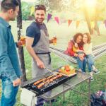 Portable Folding Grill Table with Mesh Top