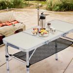 Portable 3ft Folding Camping Table with Adjustable Height