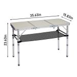 Portable 3ft Folding Camping Table with Adjustable Height