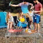 Portable Folding Grill Table with Mesh Top