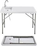 Folding Camping Table with Sink for Outdoor Cleanup