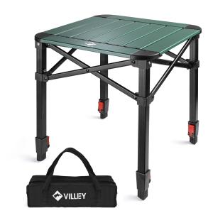 VILLEY Portable Folding Aluminum Camping Table with Bag