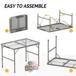 Portable Folding Grill Table with Mesh Top