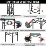 VILLEY Lightweight Adjustable Folding Camping Table