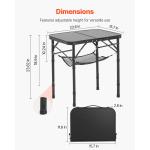 Uimoso Folding Portable Camping Table with Adjustable Height