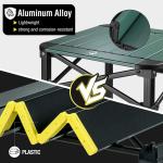 VILLEY Portable Folding Aluminum Camping Table with Bag