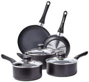 Amazon Basics Non-Stick 8-Piece Camping Cookware Set