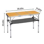 Portable 3ft Folding Camping Table with Adjustable Height