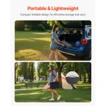 Uimoso Folding Portable Camping Table with Adjustable Height