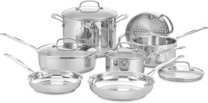 Cuisinart 11-Piece Stainless Steel Camping Cookware Set