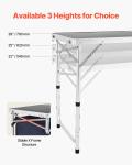 Folding Portable Camping Kitchen Table with Adjustable Height