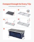 Folding Portable Camping Kitchen Table with Adjustable Height